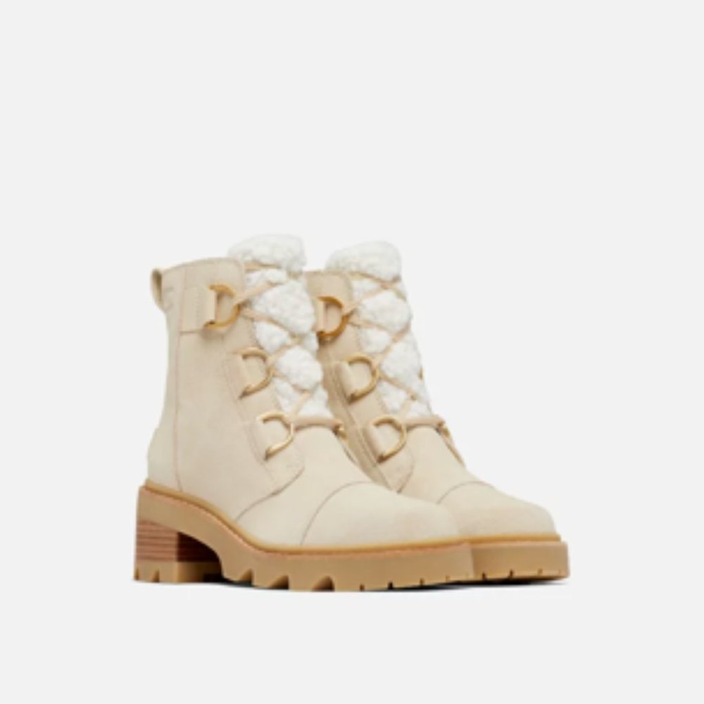 WOMEN'S JOAN NOW LACE COZY BOOT  9.5, IVORY